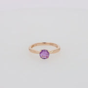 14K Rose Gold Amethyst Ring, 0.81 TCW