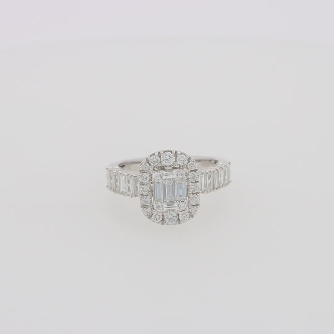 Translation missing: en.Classique 14K White Gold Diamond Ring, 1.21 TCW