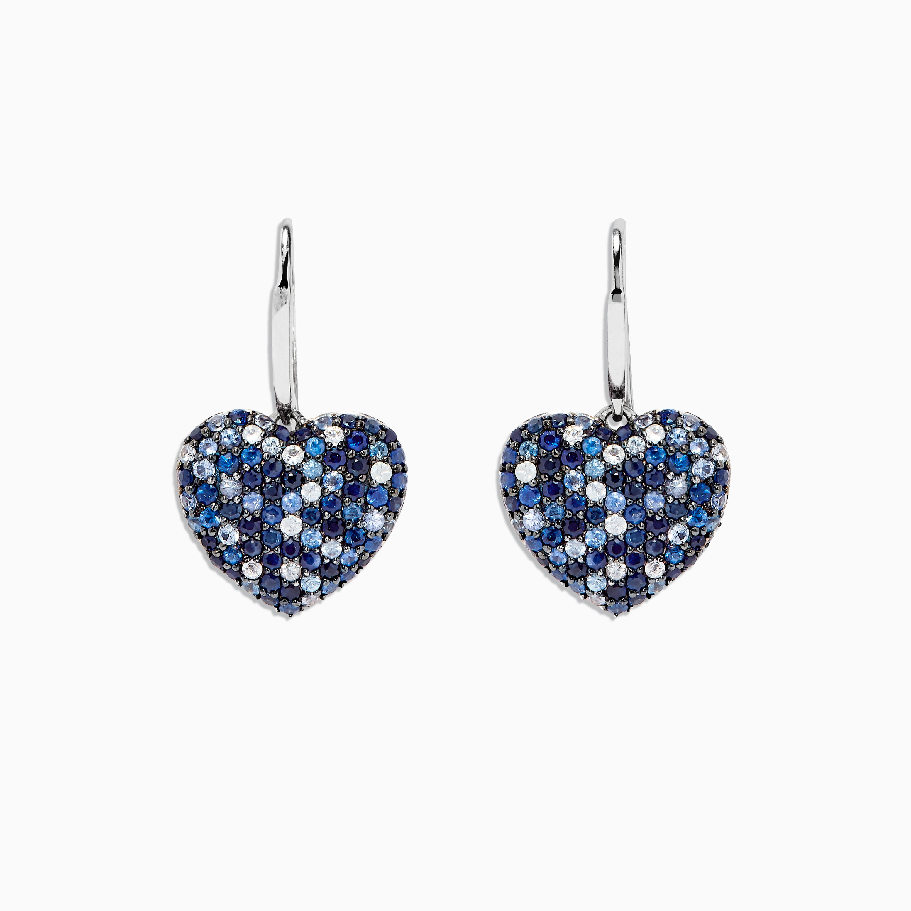 Effy 925 Splash Sapphire Heart Earrings