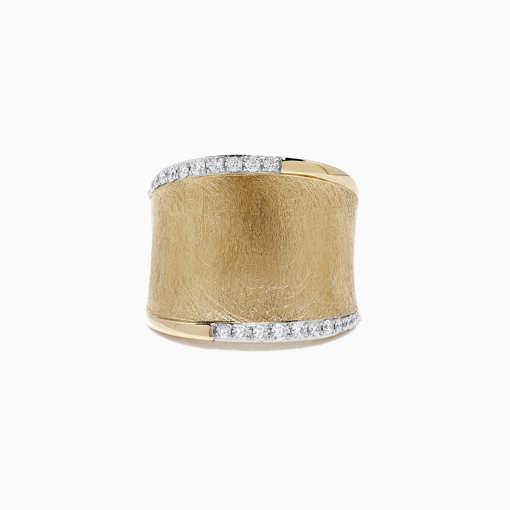 Effy D'Oro 14K Yellow Gold Diamond Accented Ring, 0.27 TCW