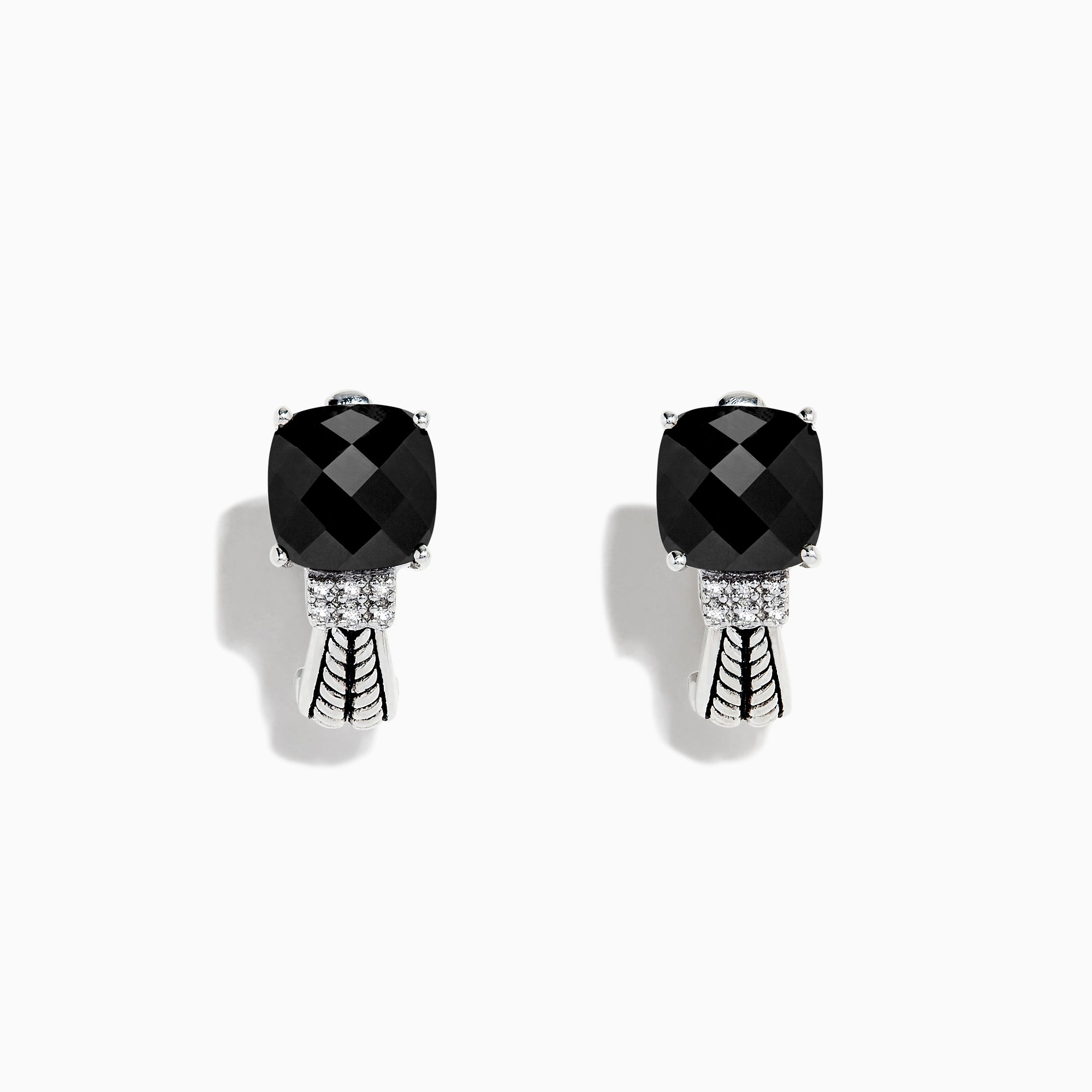 Onyx Silver Wire Earrings in 925 Sterling Silver 1.5 Jewelry RS14-142 -  Silver Wholesale 925