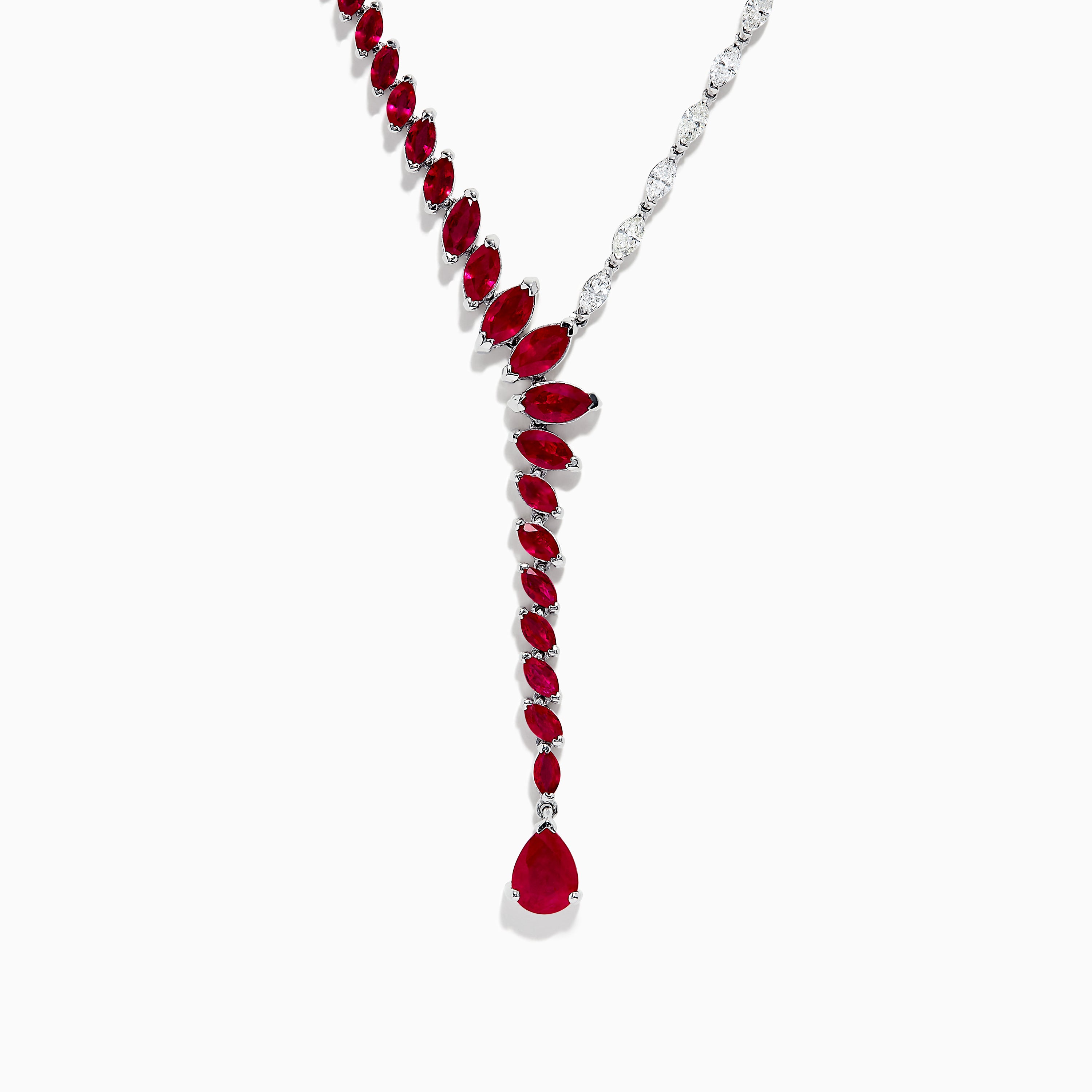Effy Ruby Royale 14K White Gold Ruby and Diamond Necklace
