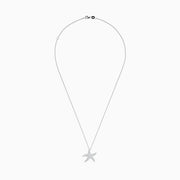 A Seaside 14K White Gold Diamond Starfish Pendant, 0.55 TCW, featuring sparkling diamonds, shown against a white background.