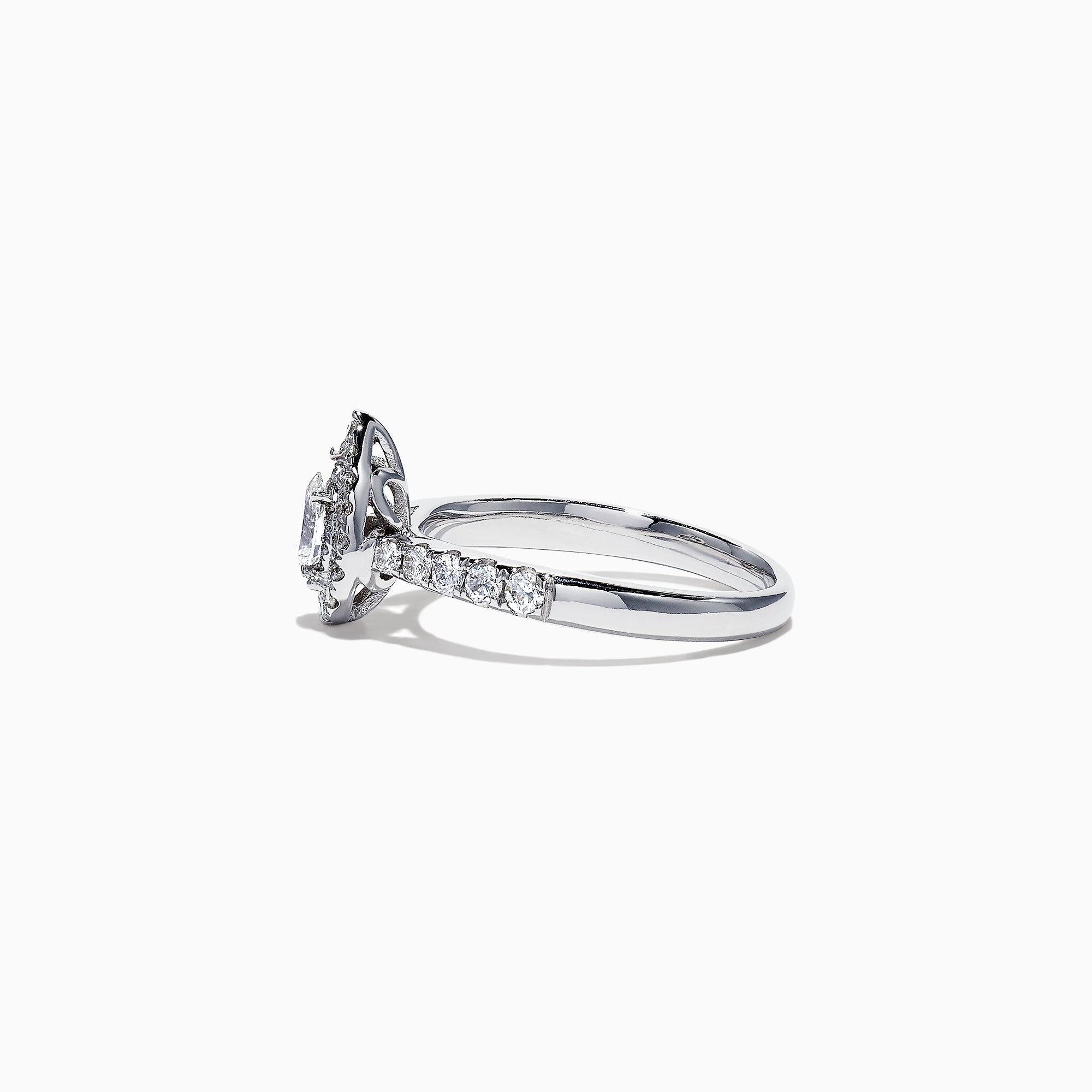 Effy Pave Classica 14K White Gold Diamond Pear Shaped Ring, 0.41 TCW