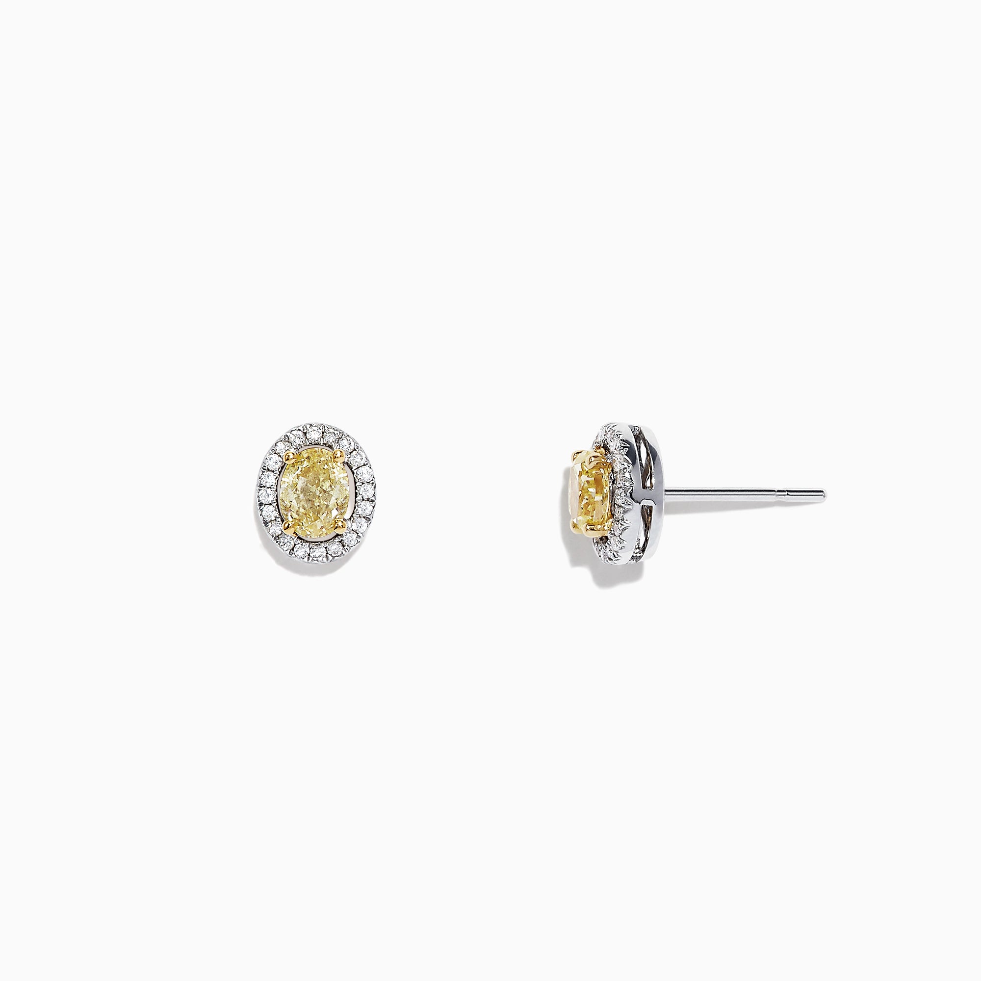 Effy Canare 18K Two-Tone Gold Yellow and White Diamond Earrings, 0.51 TCW