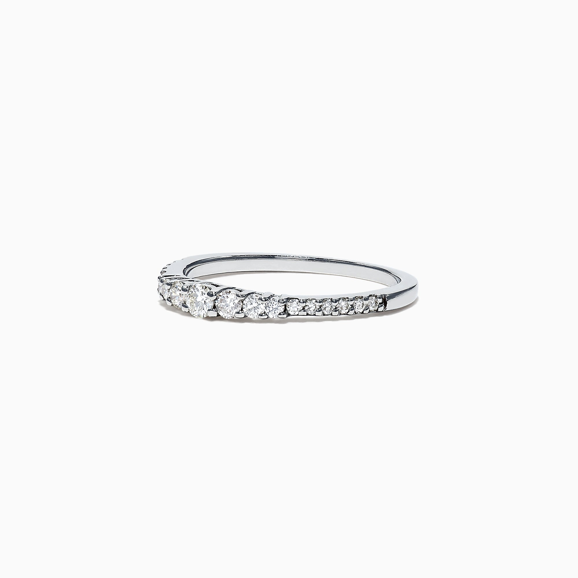 The Pave Classica 14K White Gold Diamond Band, 0.31 TCW, features a row of sparkling diamonds set along the band for elegant brilliance.