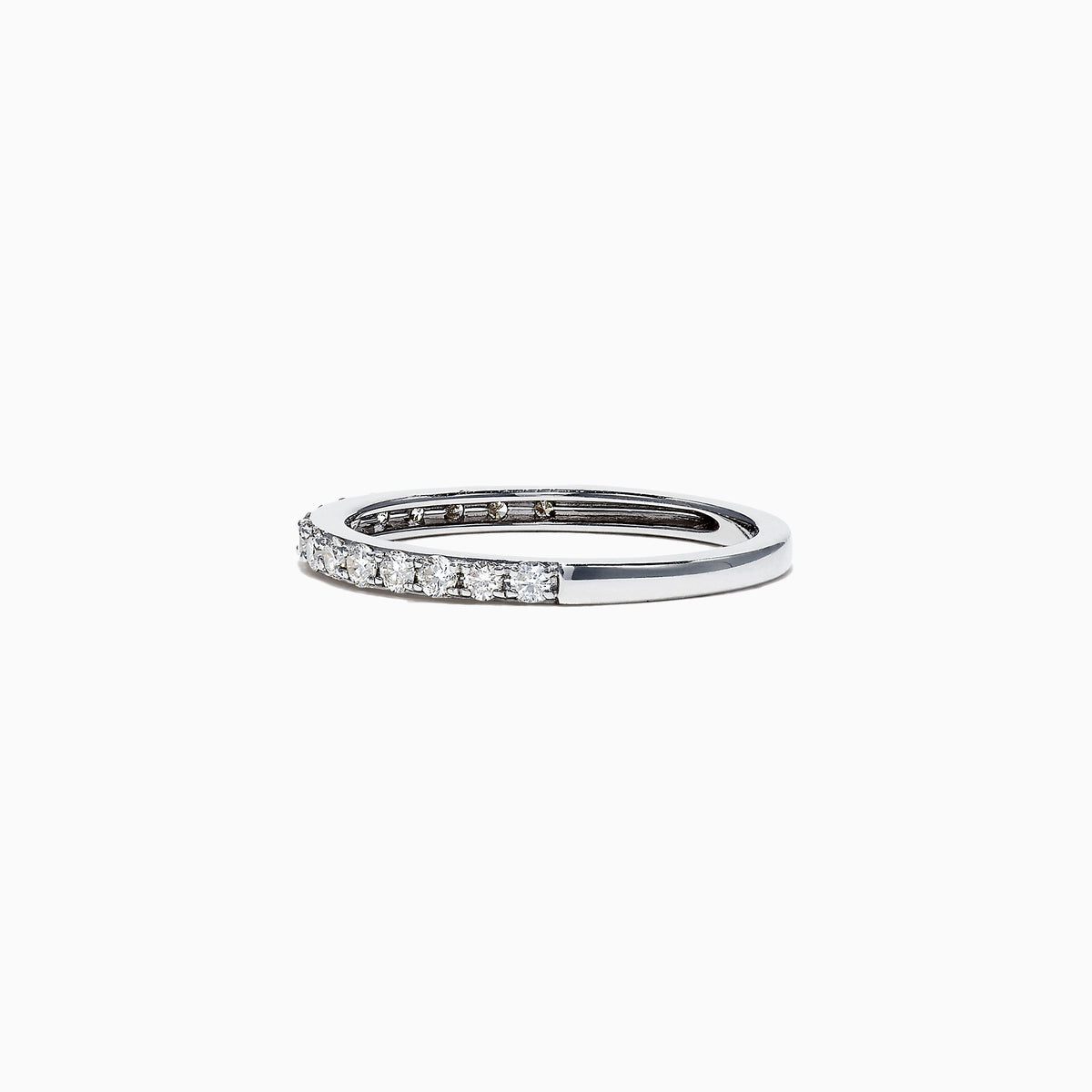 The Pave Classica 14K White Gold Diamond Band, 0.34 TCW, features a row of sparkling diamonds set along the band and is displayed against a plain white background.