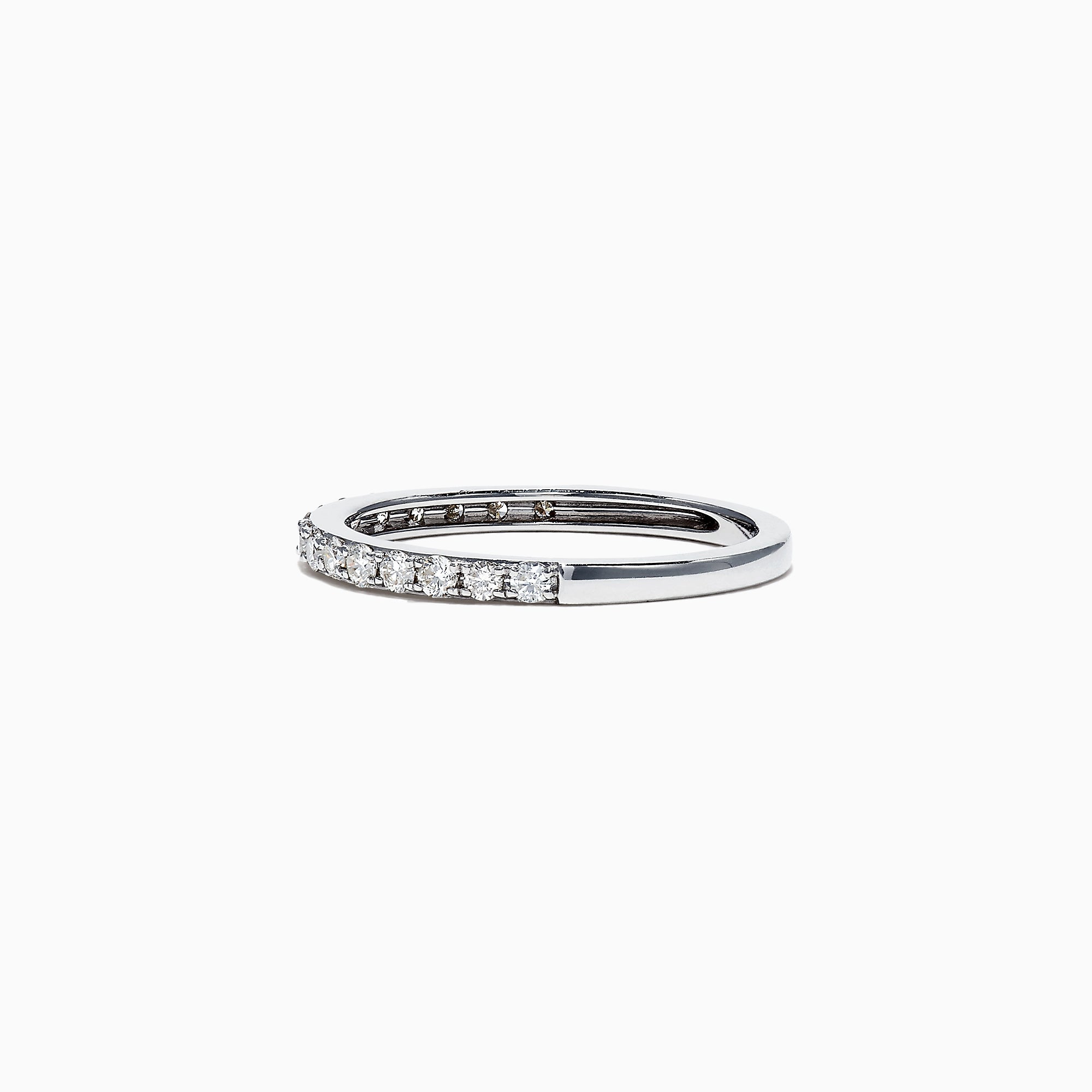 The Pave Classica 14K White Gold Diamond Band, 0.34 TCW, features a row of sparkling diamonds set along the band and is displayed against a plain white background.