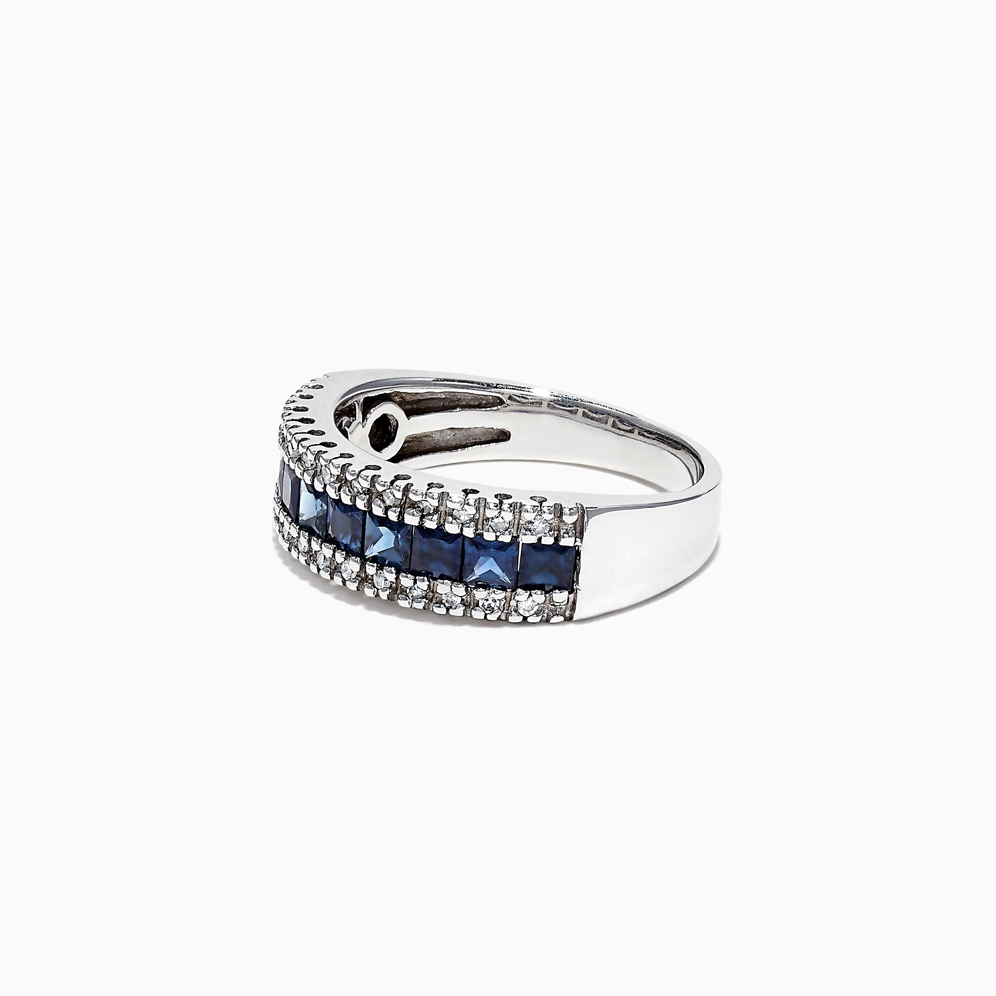 Royale Bleu 14K White Gold Blue Sapphire and Diamond Ring, 1.46