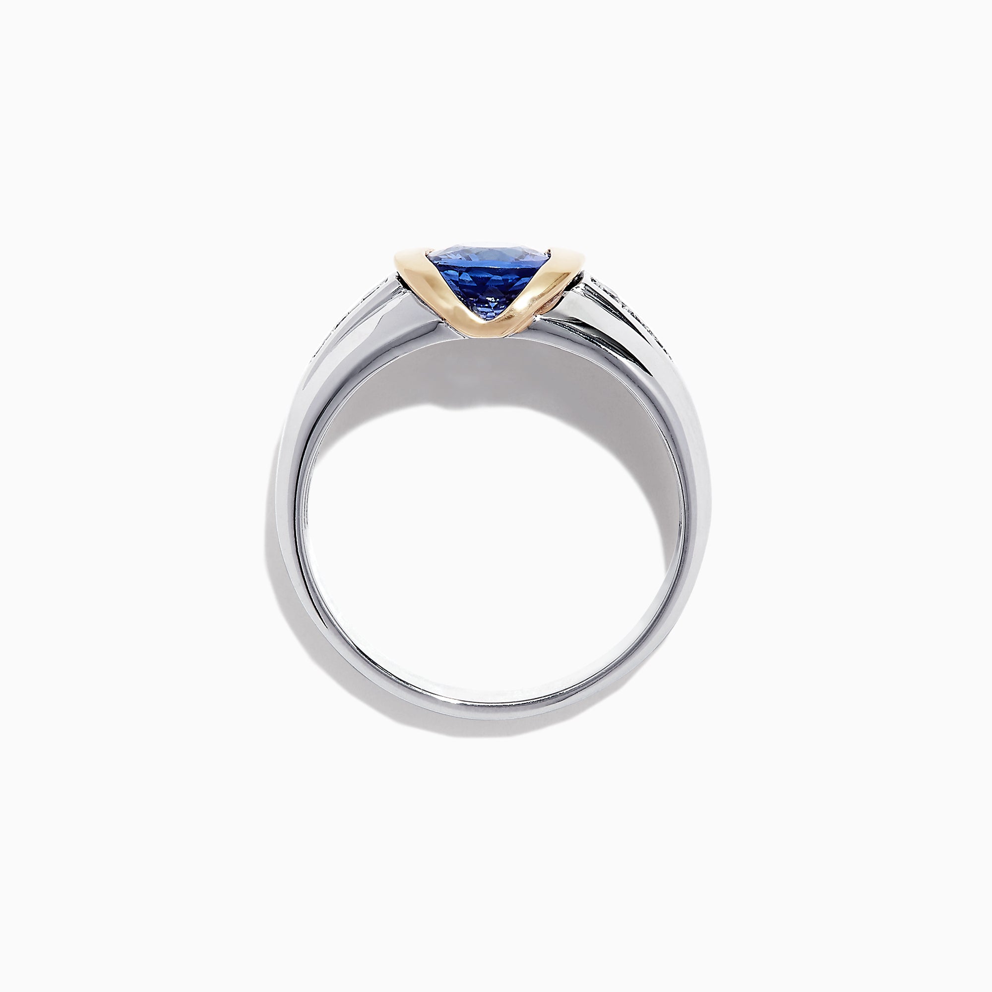 Effy Men's 14K Two-Tone Gold Tanzanite Diamond Ring, 1.90 TCW