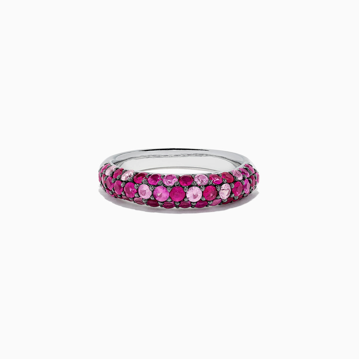 925 Sterling Silver Sapphire Splash Ring 1.88 TCW