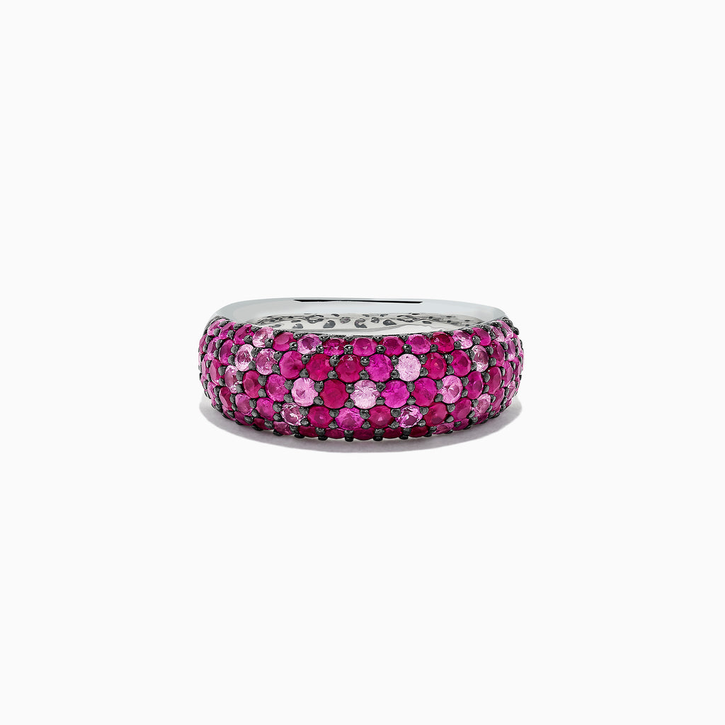 Effy 925 Sterling Silver Pink Sapphire Splash Ring, 2.43 TCW