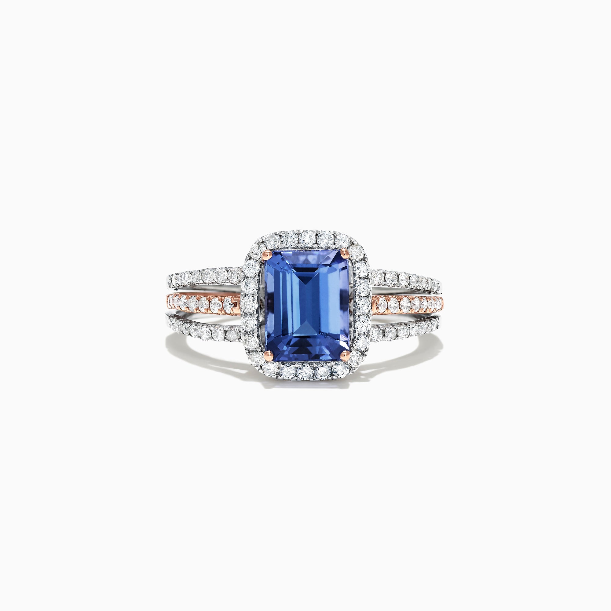 Nahla Siri 14K White and Rose Gold Tanzanite and Diamond Ring, TCW