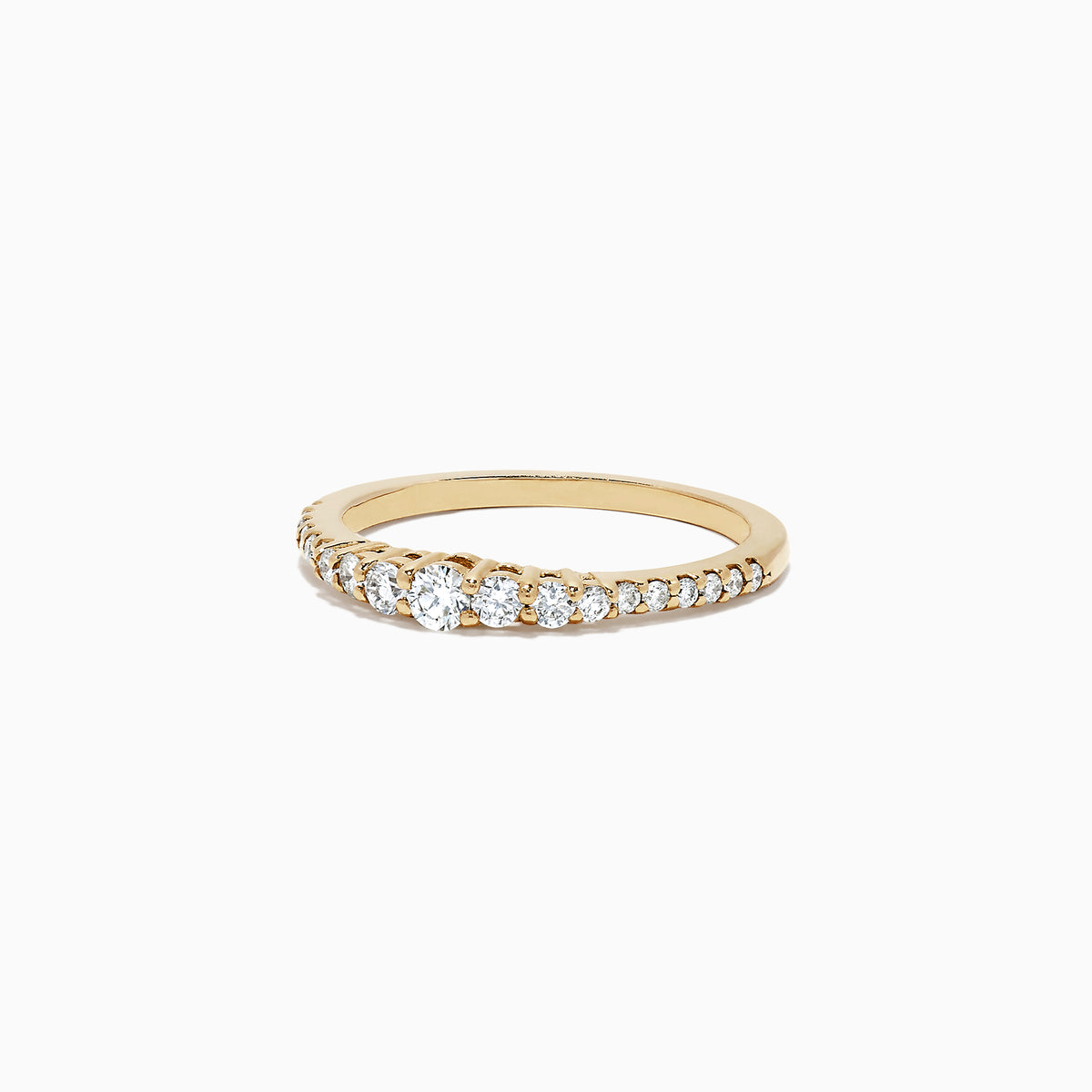 The Pave Classica 14K Yellow Gold Diamond Band Ring, 0.31 TCW, features a sparkling row of diamonds set in yellow gold, elegantly displayed on a plain white background.