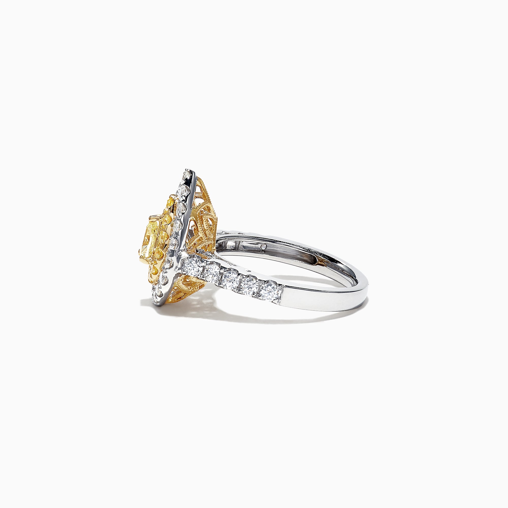Effy Canare 18K Two-Tone Gold Yellow and White Diamond Ring, 1.21 TCW