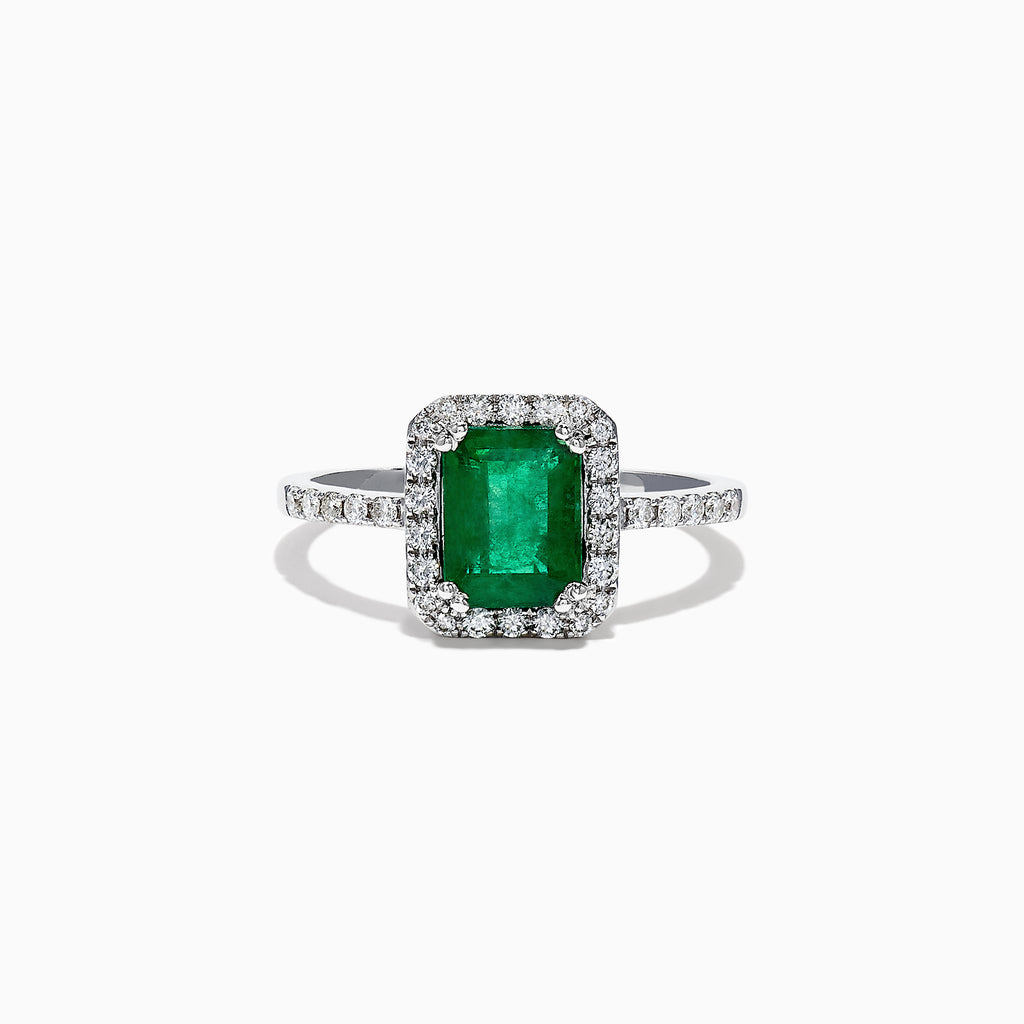 Effy Brasilica 14K White Gold Emerald and Diamond Ring, 1.69 TCW