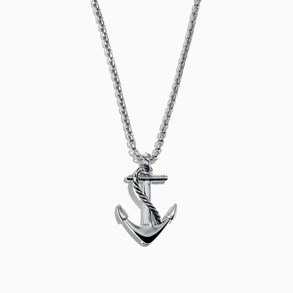Effy Men's 925 Sterling Silver Anchor Pendant