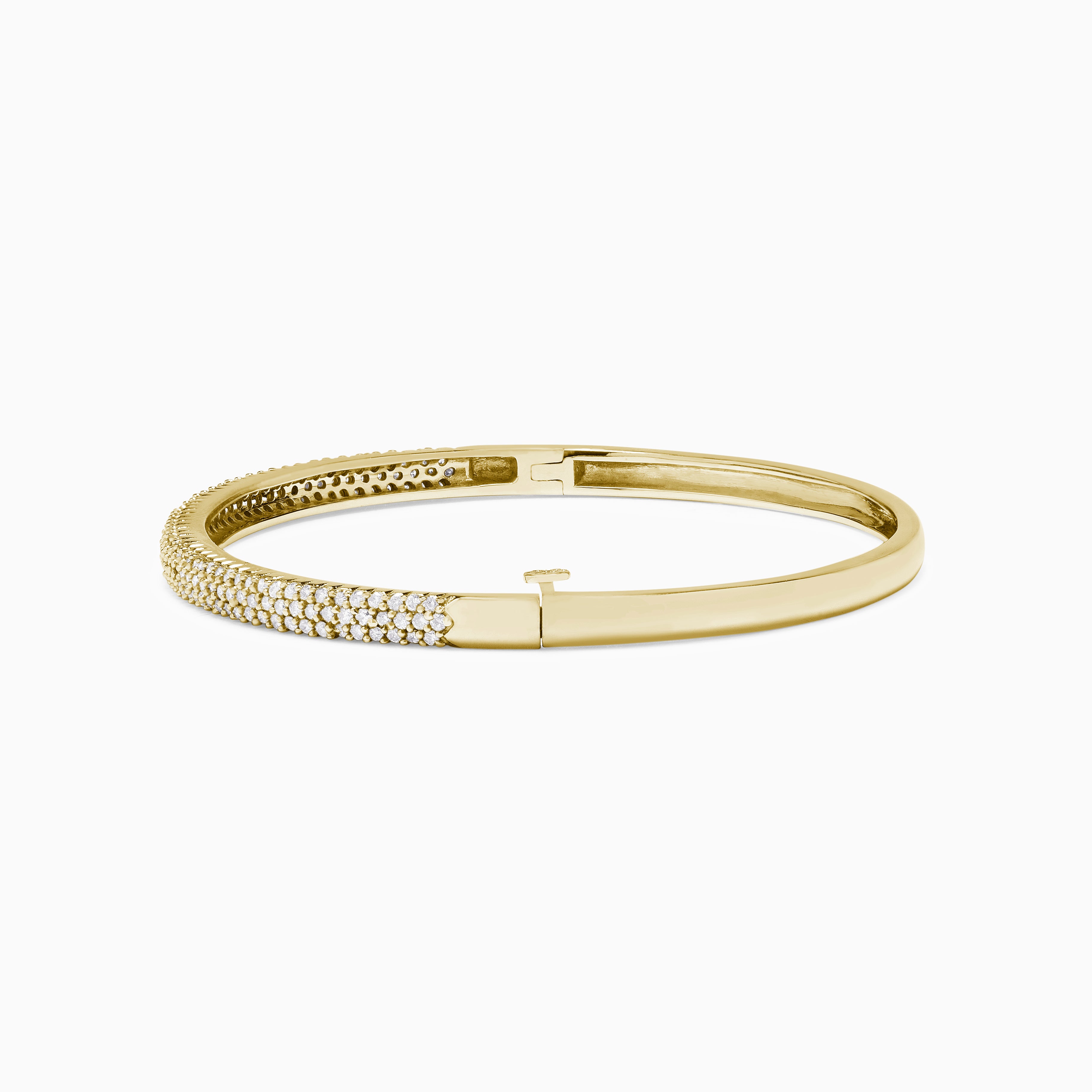 14K Yellow Gold Bujukan Bead Cuff Diamond Bracelet | Joseph's Jewelry