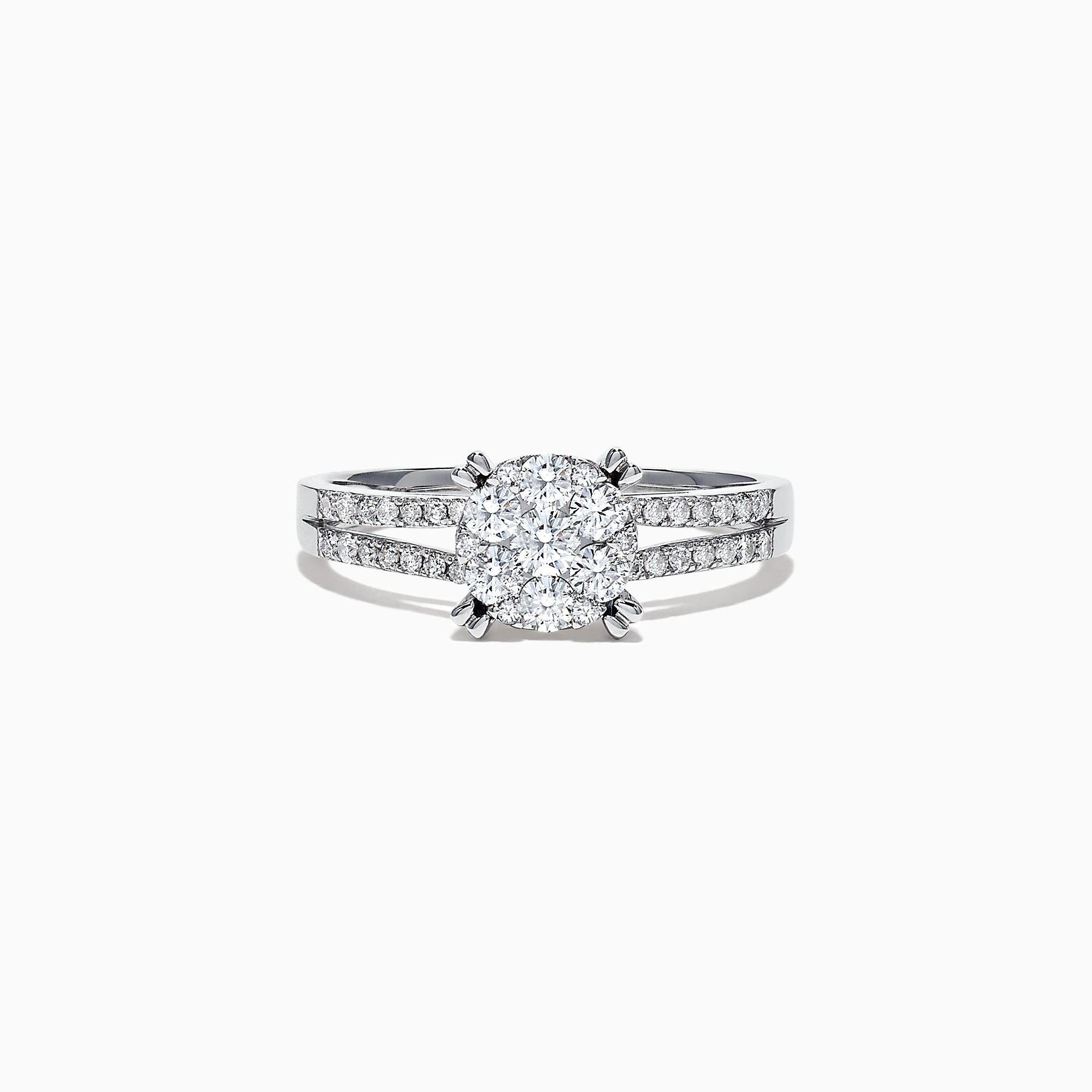 Effy Bouquet 14K White Gold Diamond Cluster Engagement Ring, 0.56 TCW