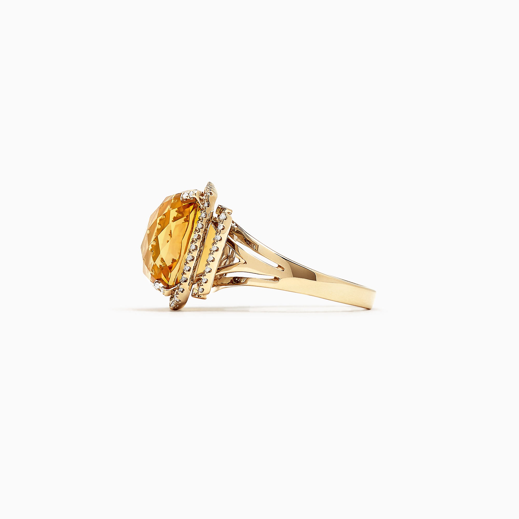 Effy Sunset 14K Yellow Gold Citrine and Diamond Ring, 10.04 TCW