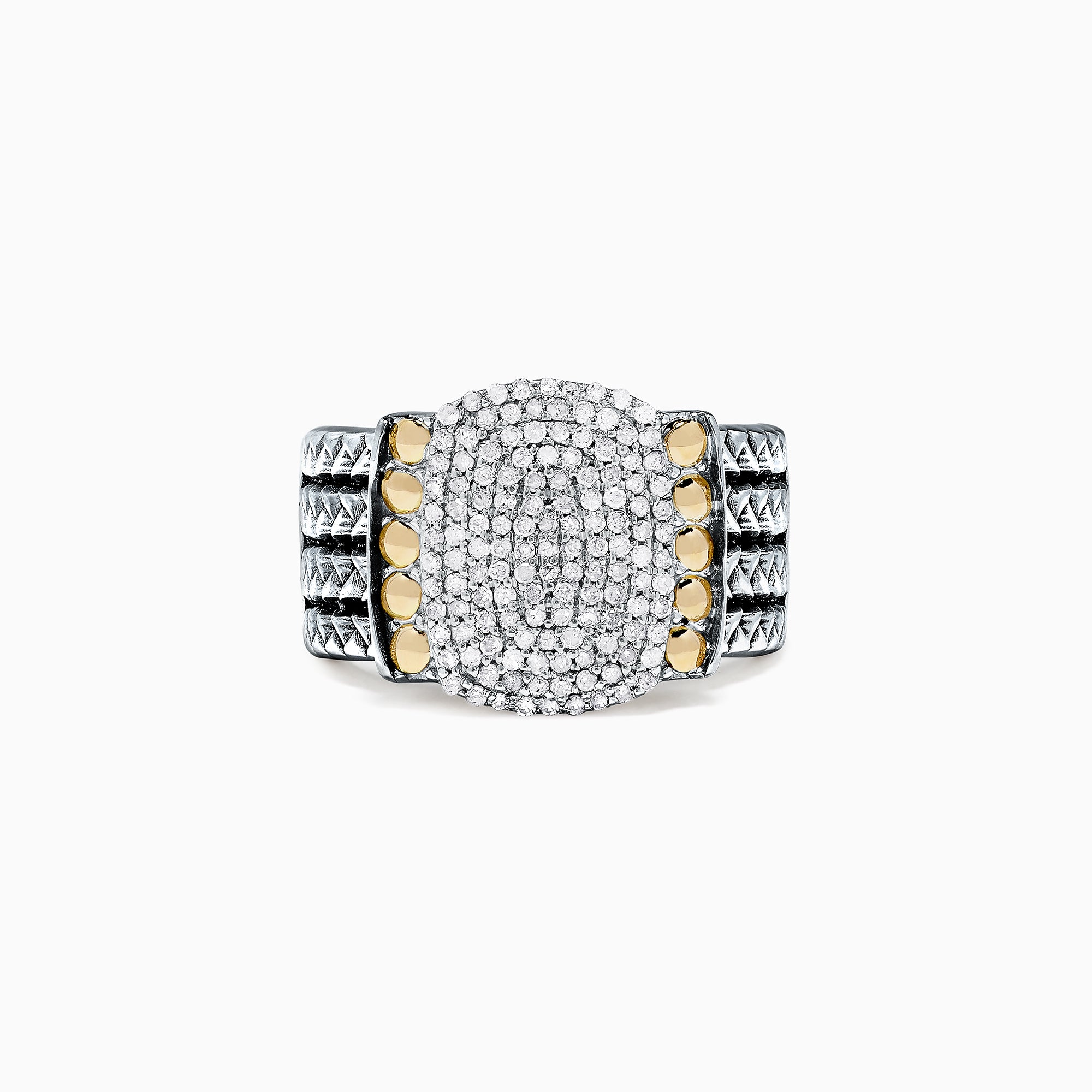 Effy Sterling Silver and 18K Yellow Gold Diamond Ring, 0.52 TCW