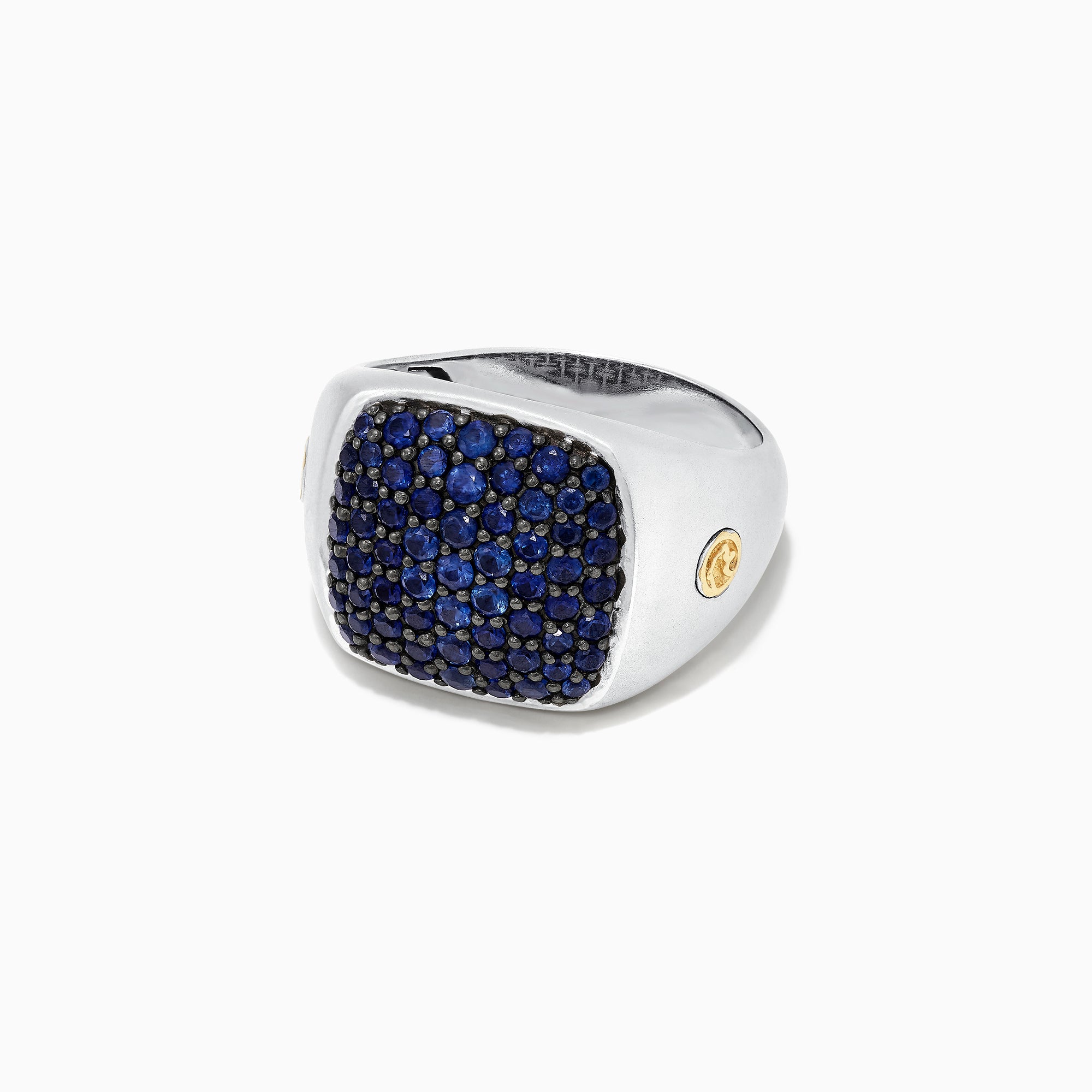 Effy Men's Sterling Silver & 18K Yellow Gold Blue Sapphire Ring, 2.00 TCW