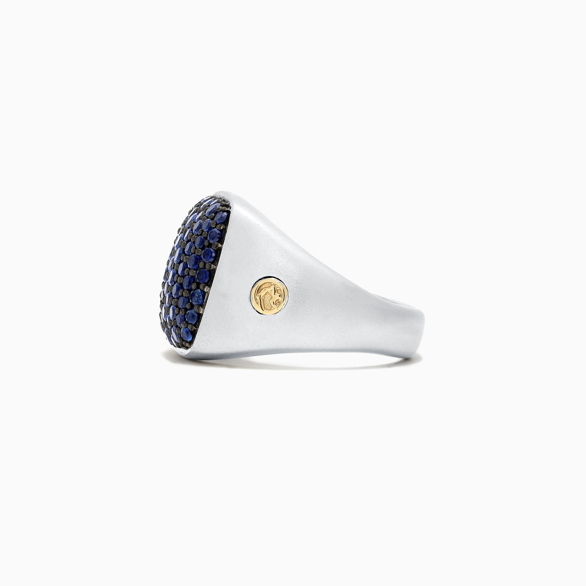 Effy Men's Sterling Silver & 18K Yellow Gold Blue Sapphire Ring, 2.00 TCW