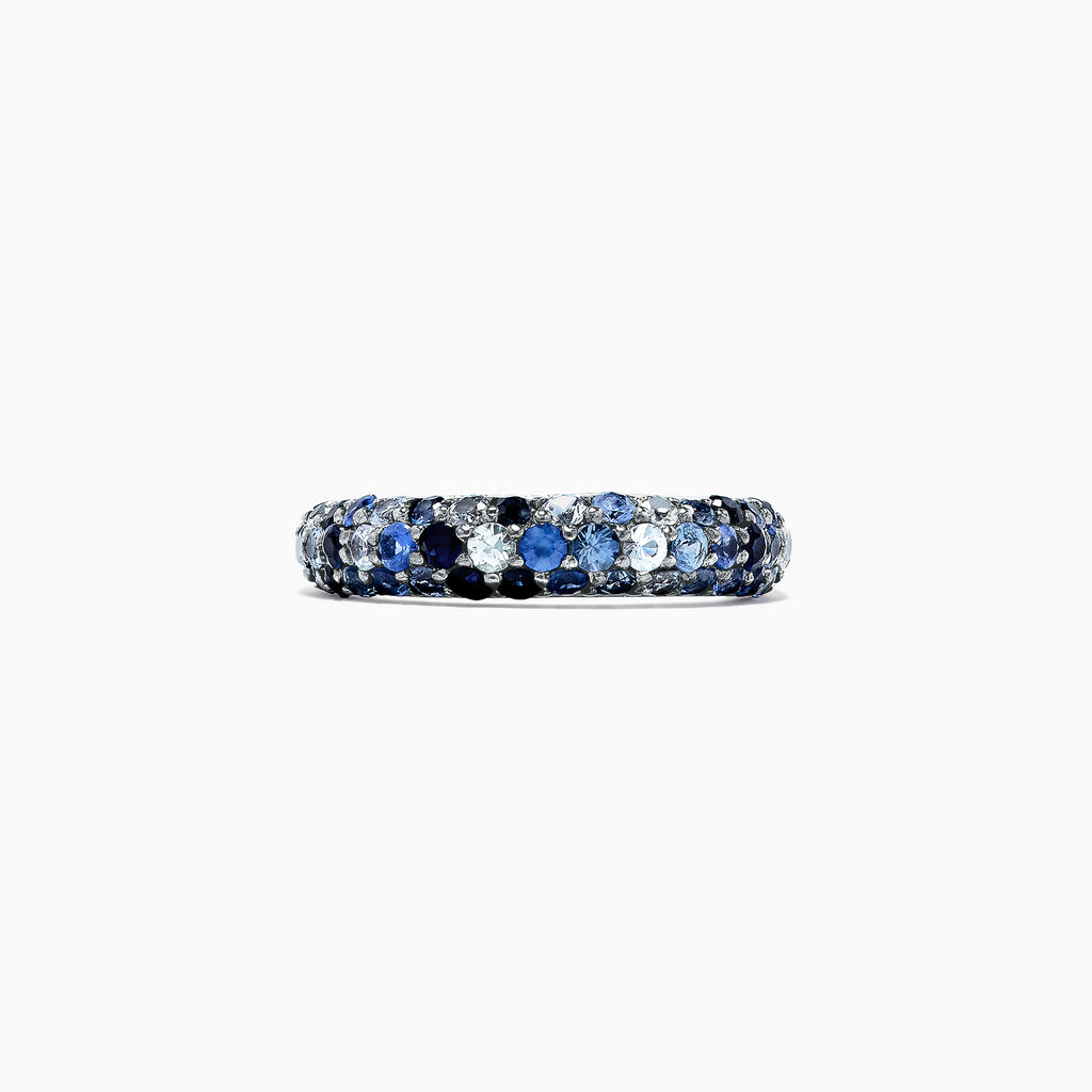 Effy 925 Sterling Silver Blue Sapphire Splash Ring, 1.80 TCW