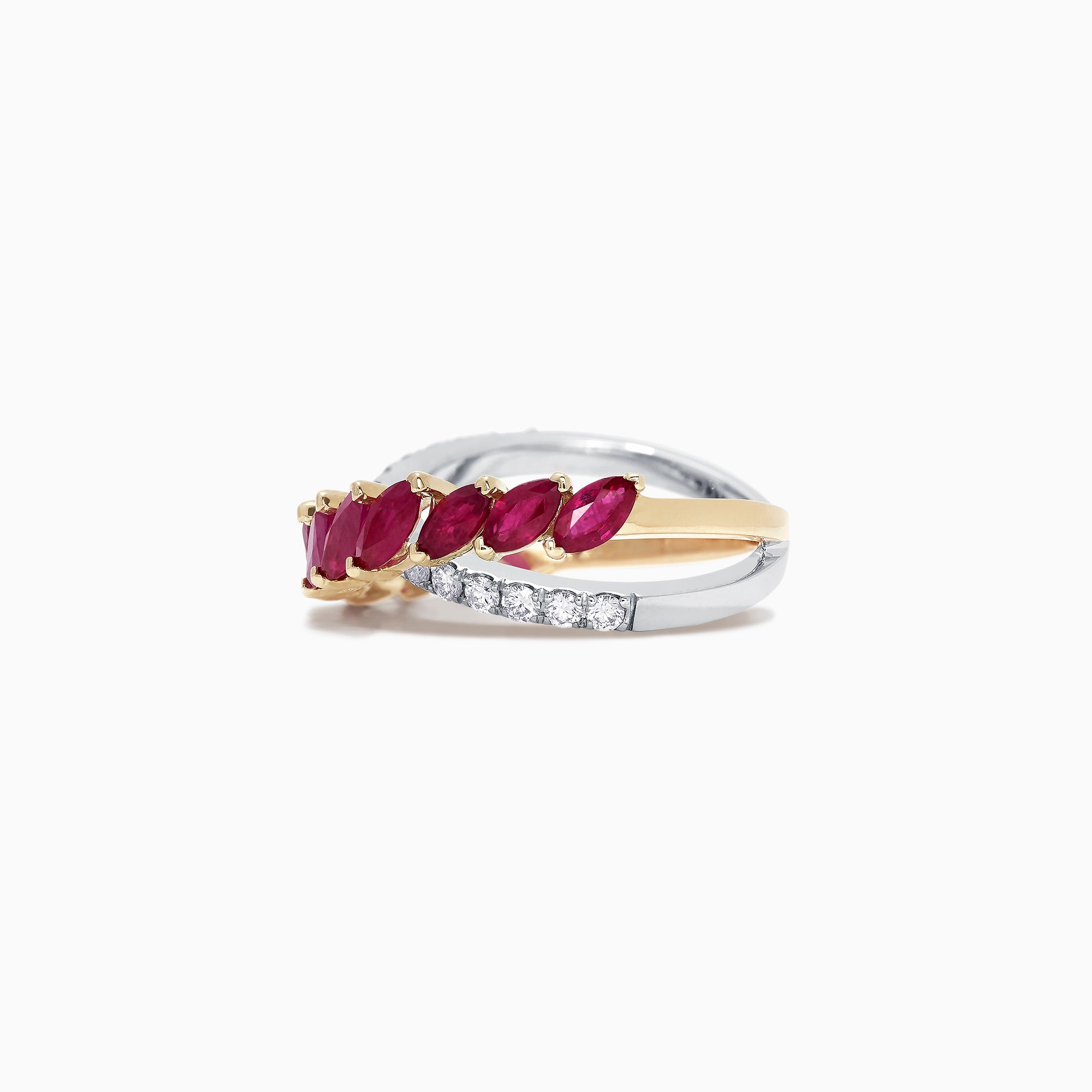 Effy Ruby Royale 14K 2-Tone Gold Ruby and Diamond Ring, 3.36 TCW