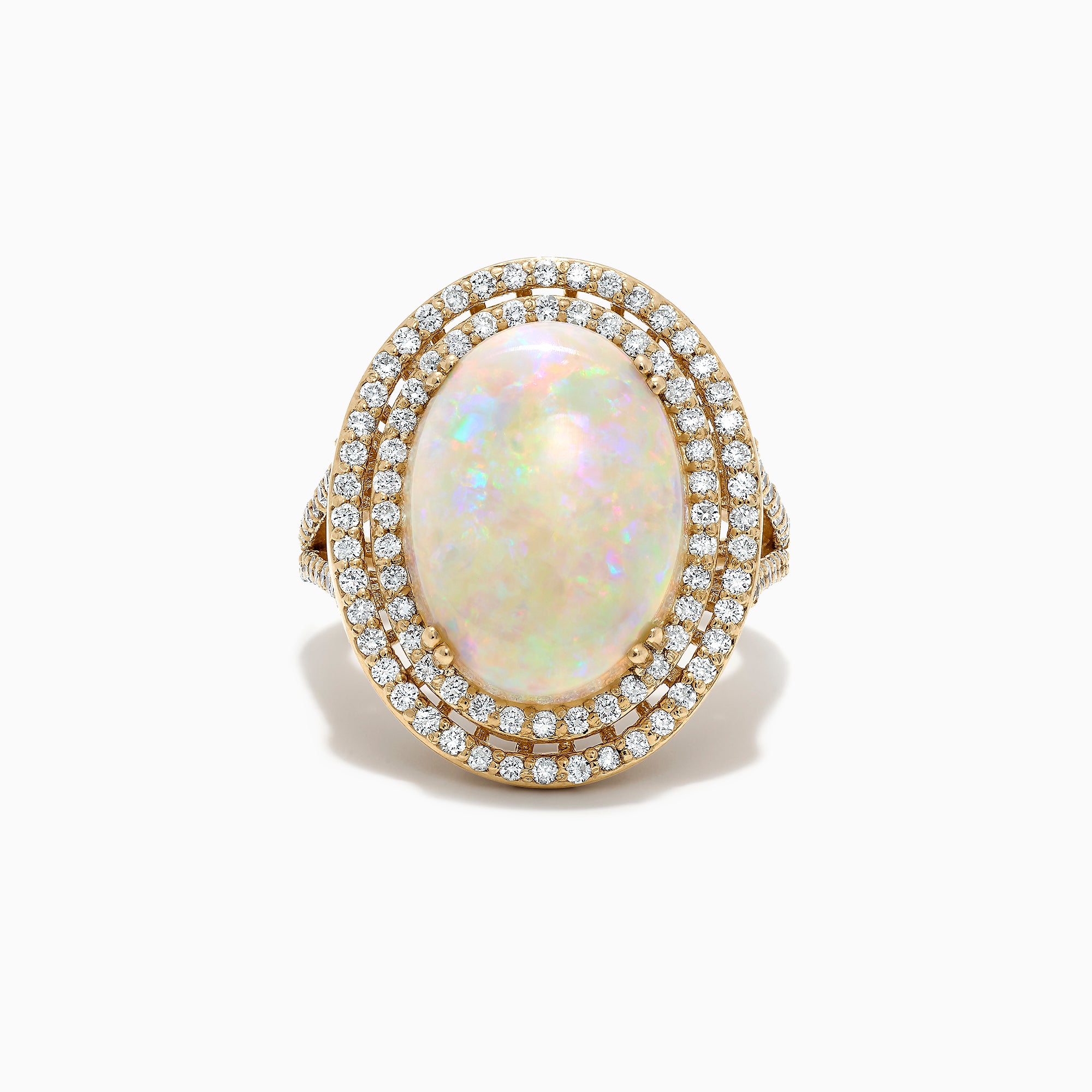 Effy Aurora 14K Yellow Gold Opal and Diamond Cocktail Ring, 5.91 TCW