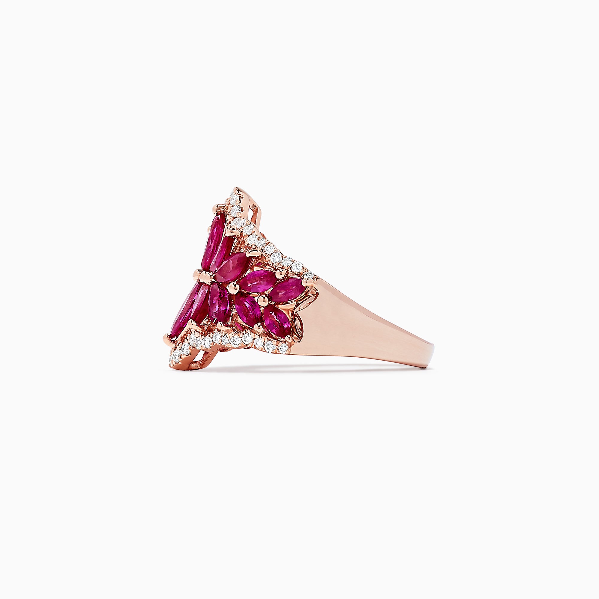 Effy Ruby Royale 14K Rose Gold Ruby and Diamond Ring, 3.48 TCW