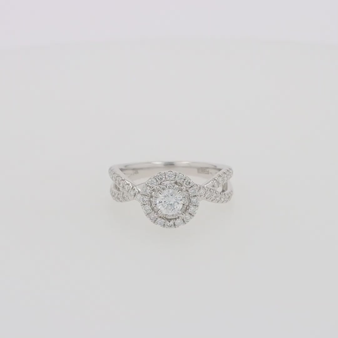 Pave Classica 14K White Gold Diamond Ring
