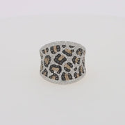 14K Yellow Gold Espresso, Black and White Diamond Ring, 1.83 TCW