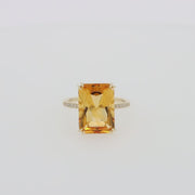 Sunset 14K Yellow Gold Citrine and Diamond Ring, 6.72 TCW