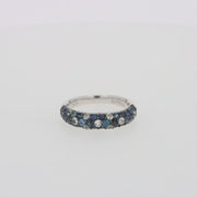 925 Sterling Silver Blue Sapphire Splash Ring, 1.80 TCW