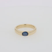 Men's 14K Yellow Gold Blue Sapphire Ring