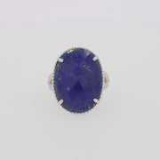 925 Sterling Silver Lapis Lazuli Cocktail Ring, 13.85 TCW