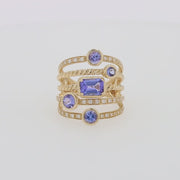Nahla Siri 14K Yellow Gold Tanzanite and Diamond Ring, 2.26 TCW