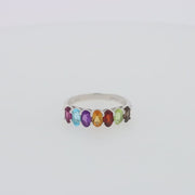 Mosaic Sterling Silver Multi Gemstone Ring, 1.66 TCW