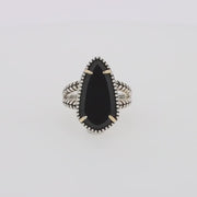 Eclipse 925 Sterling Silver Onyx Ring, 4.37 TCW