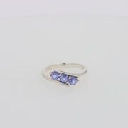 Nahla Siri Sterling Silver Tanzanite and Diamond Ring, 0.86 TCW