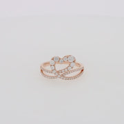 Pave Rose 14K Gold Diamond Heart Ring, 0.66 TCW