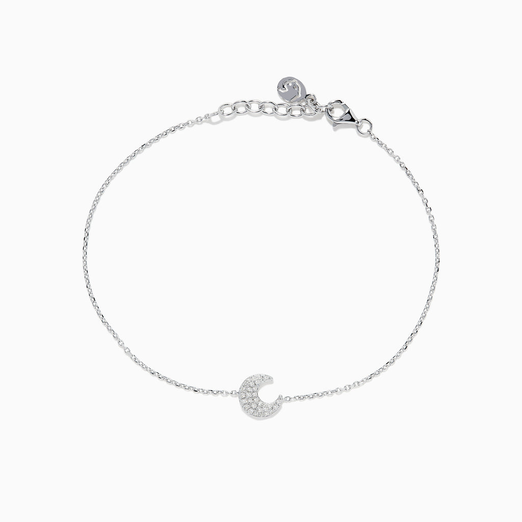 Effy 925 Sterling Silver Diamond Moon Bracelet