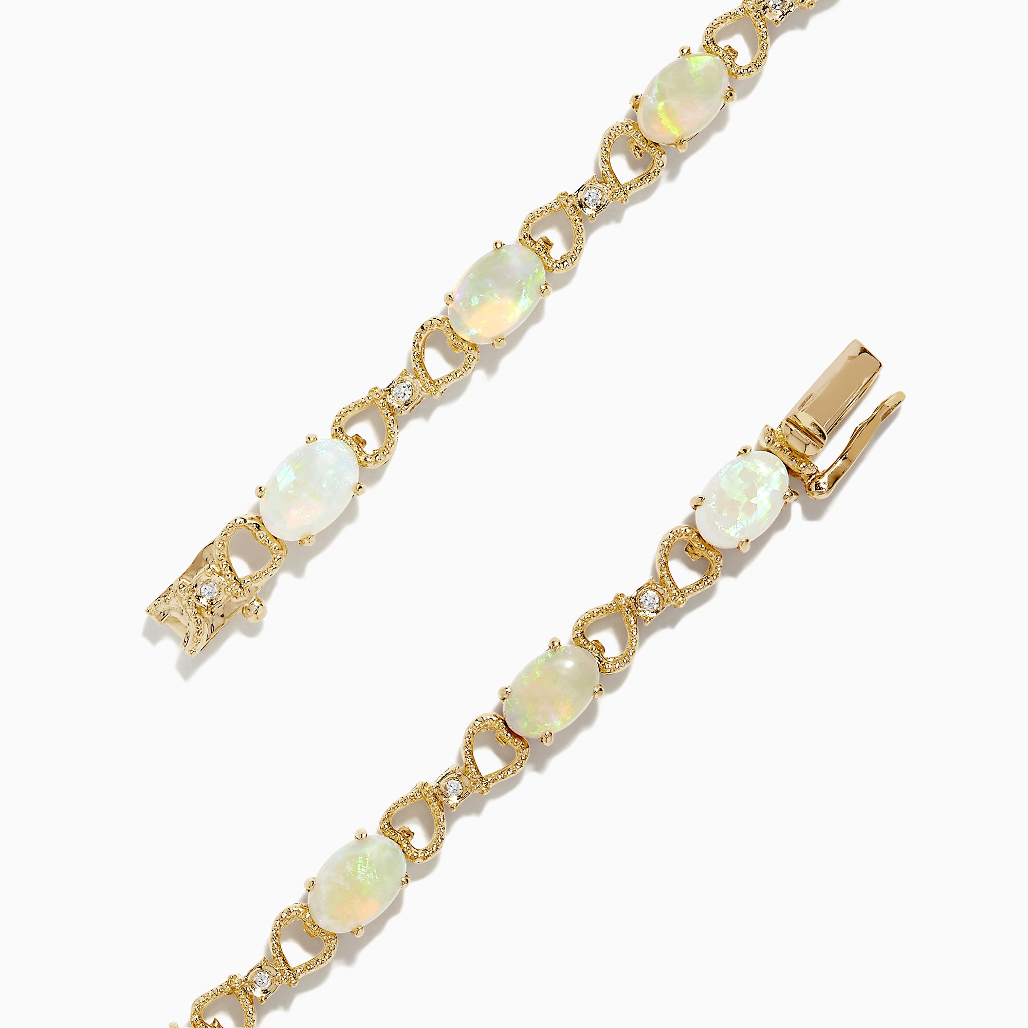 Effy Aurora 14K Yellow Gold Opal and Diamond Bracelet, 4.16 TCW