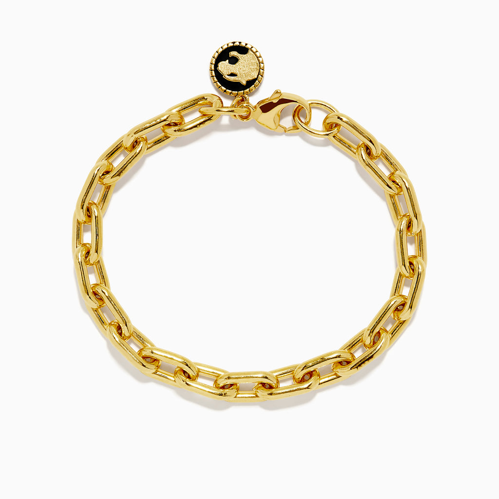 Effy 925 Sterling Silver Gold Plated Chain Link Bracelet
