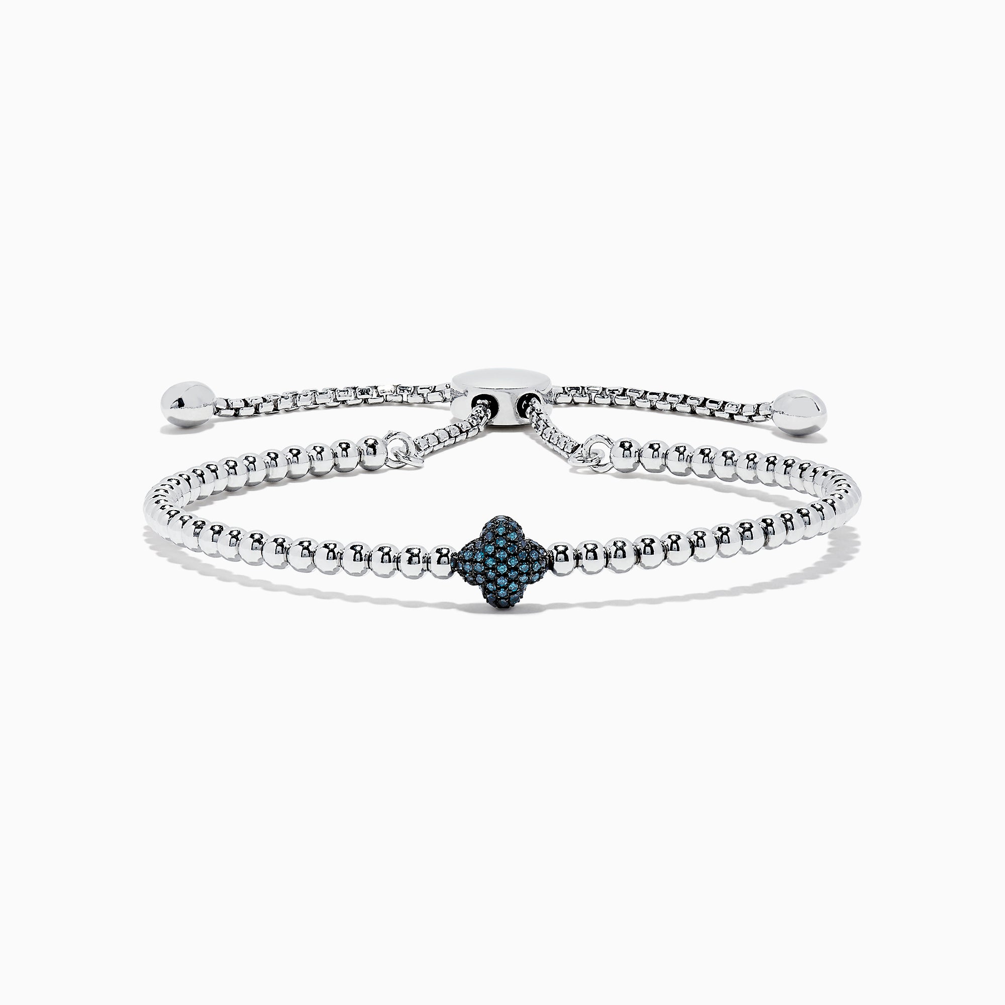 Effy 925 Sterling Silver Blue Diamond Bracelet, 0.21 TCW