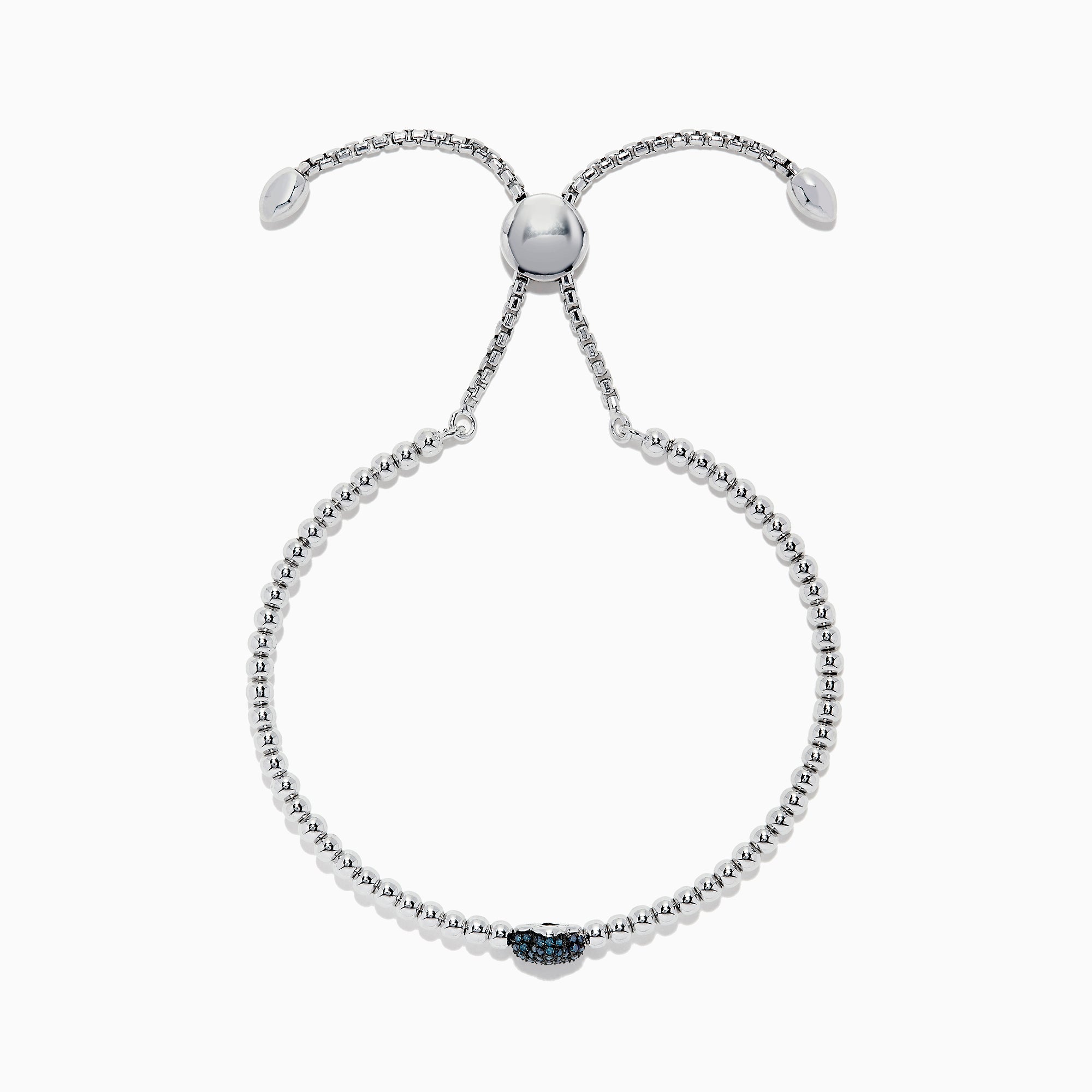 Effy 925 Sterling Silver Blue Diamond Bracelet, 0.21 TCW