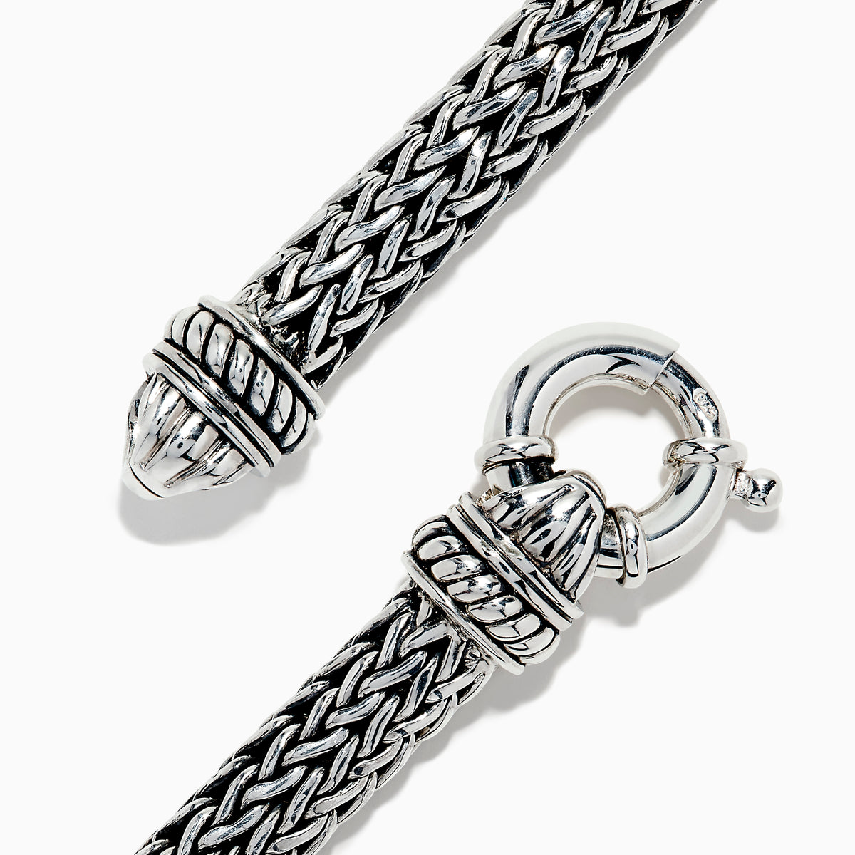 The Mens 925 Sterling Silver Braided Chain Malachite Bracelet 10.20 TCW showcases a bold rectangular green malachite centerpiece on a woven sterling silver chain with a secure clasp.