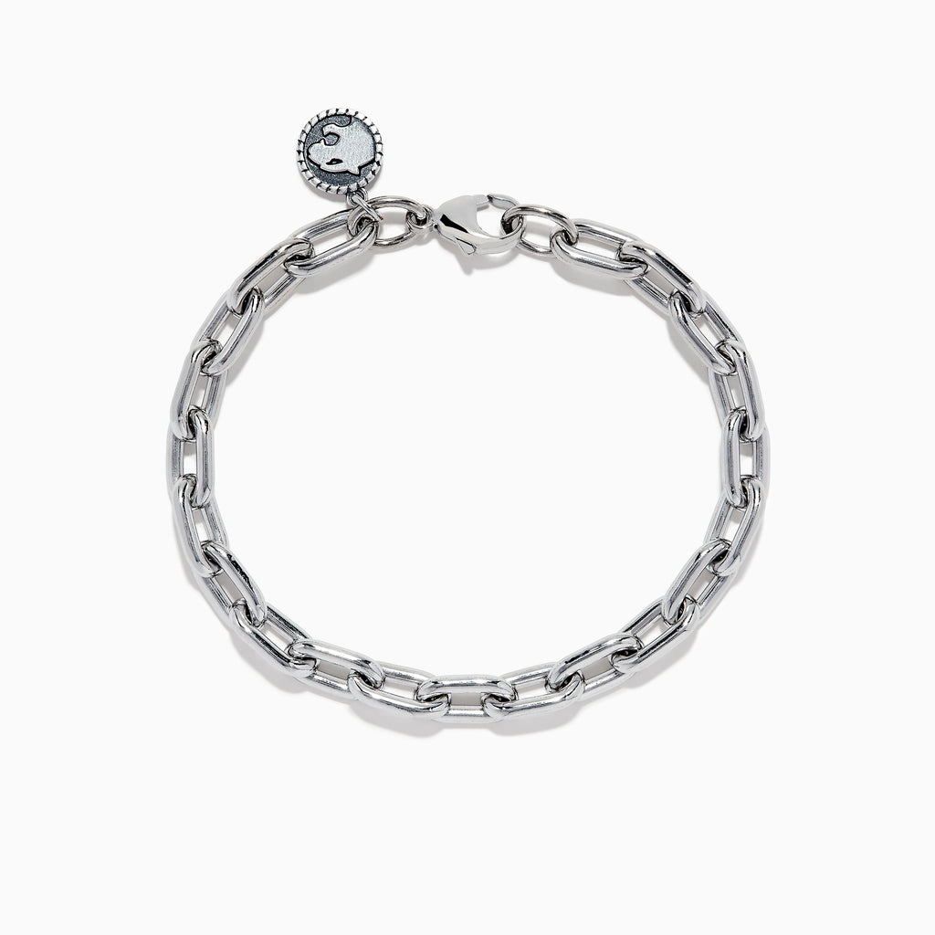 Effy Men's 925 Sterling Silver Paperclip Bracelet