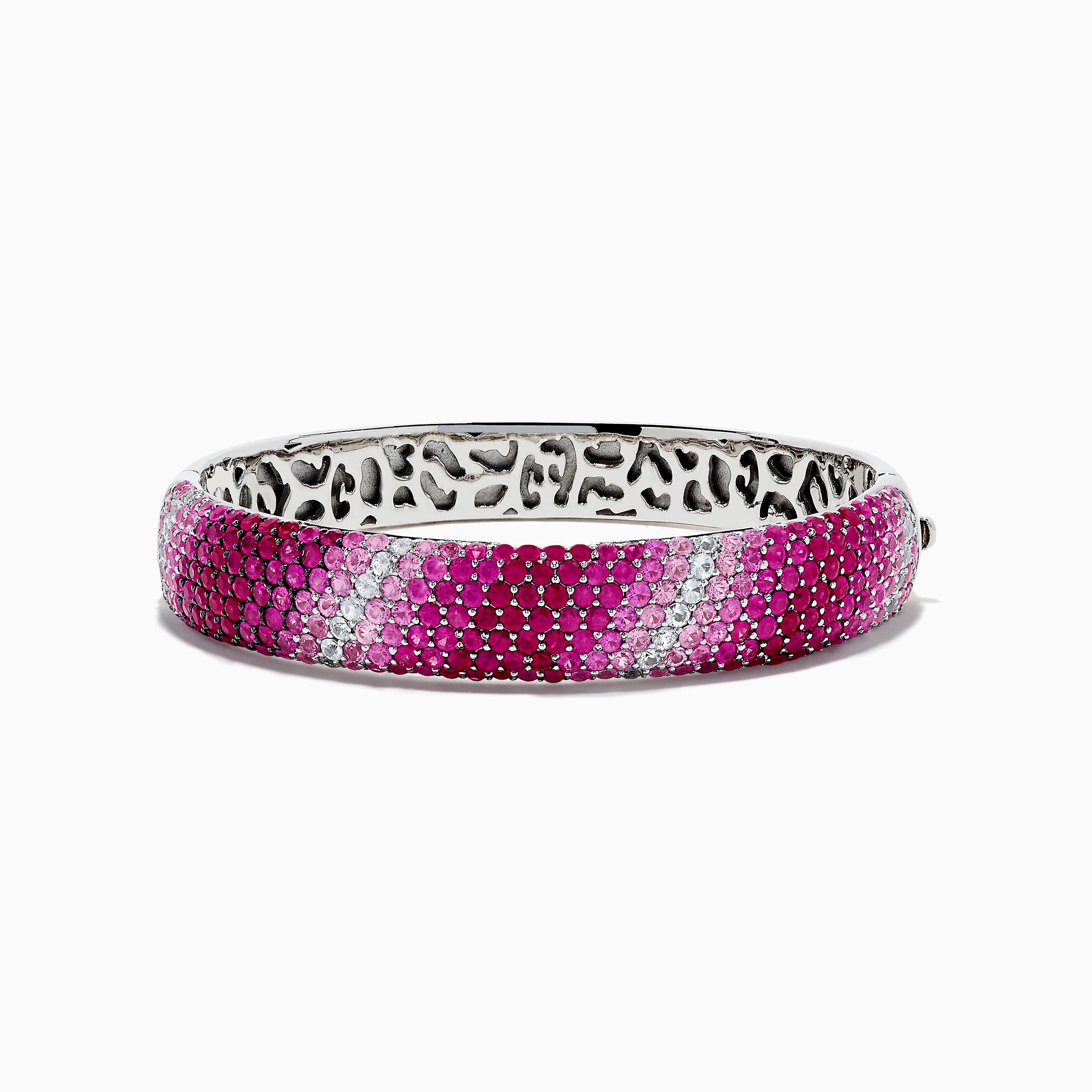 Pink Sapphire Bangle Bracelet (7 in) | Shane Co.